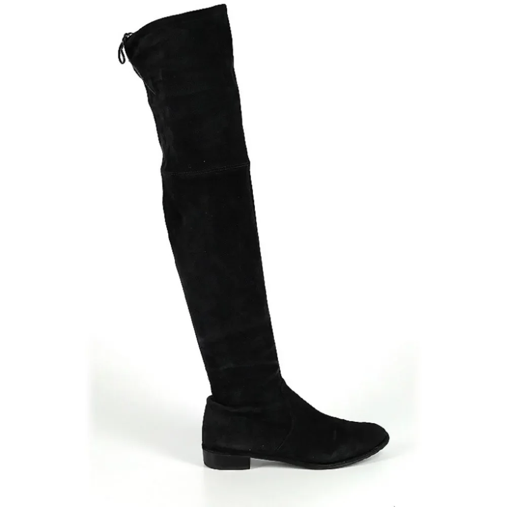 Stuart Weitzman Lowland Over-the-Knee Black Suede Boots Size 7.5